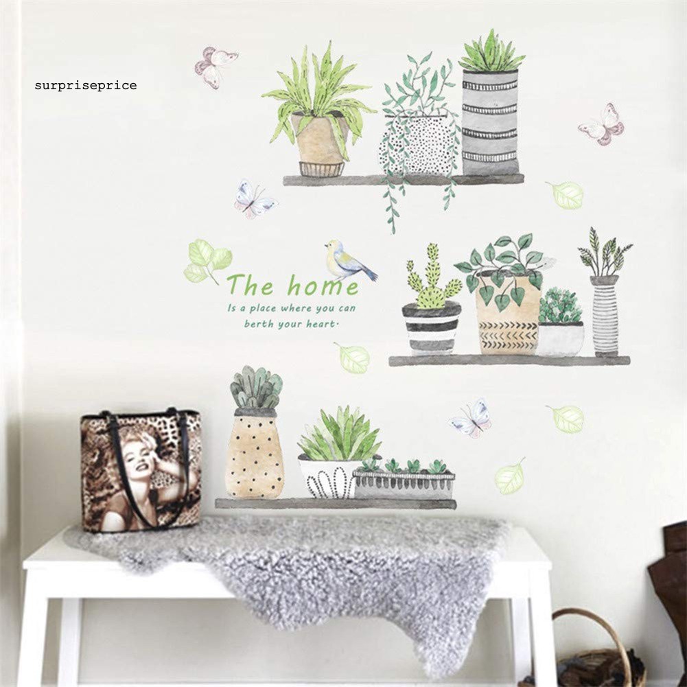 Giấy Dán Tường Trang Trí Hình Cây Cảnh Xinh Xắn Dễ Thương