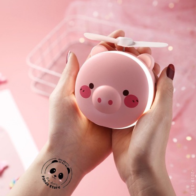 GƯƠNG CON HEO/Gấu CÓ ĐÈN QUẠT 3in1 -dc3747 | BigBuy360 - bigbuy360.vn