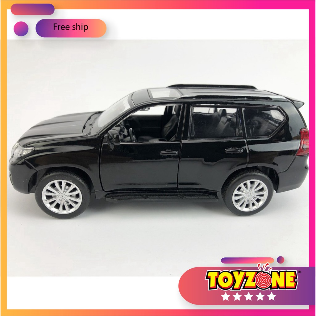 Xe mô hình ô tô Toyota Landcuiser PRADO bằng sắt Tỉ lệ 1:32 Màu Đen