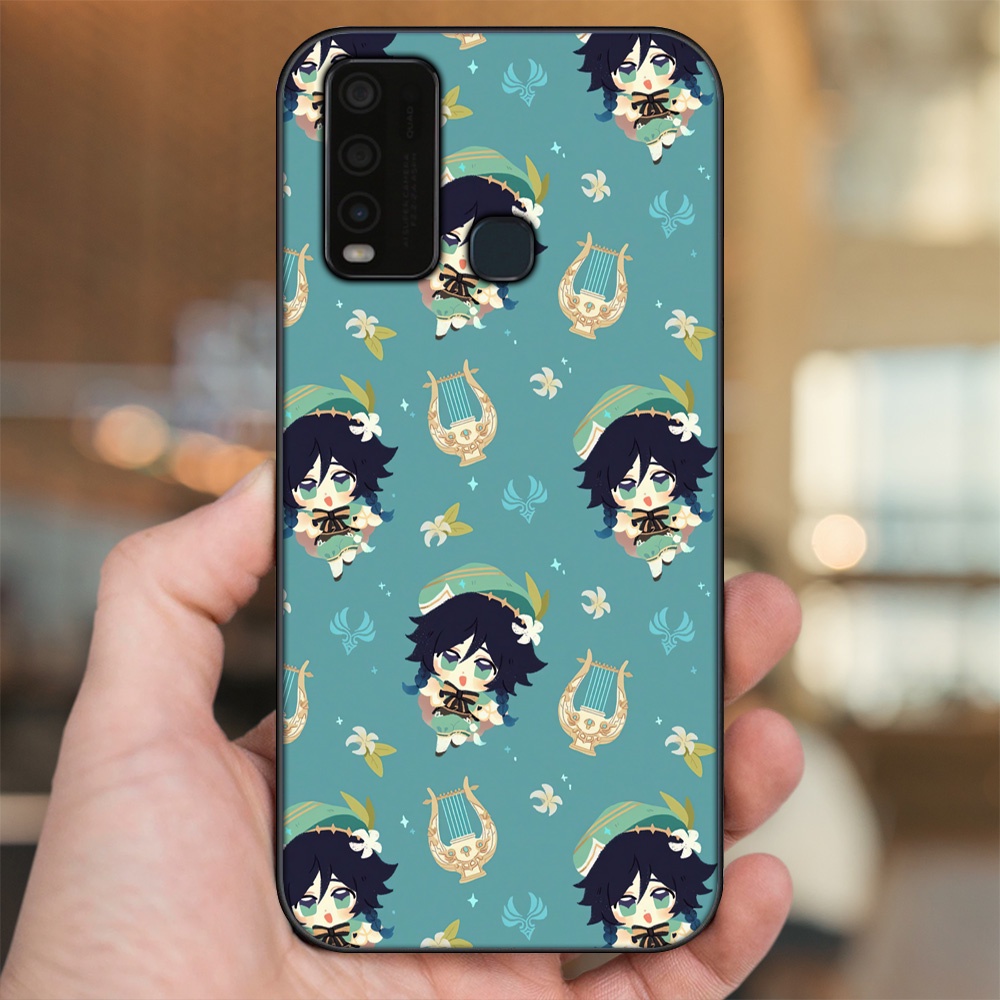 Ốp lưng Vivo Y30, Y50 viền đen in hình Venti Genshin Impact