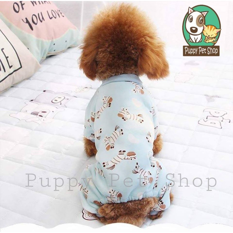 Bộ Liền Pijama Lót Nỉ Cho Chó Mèo