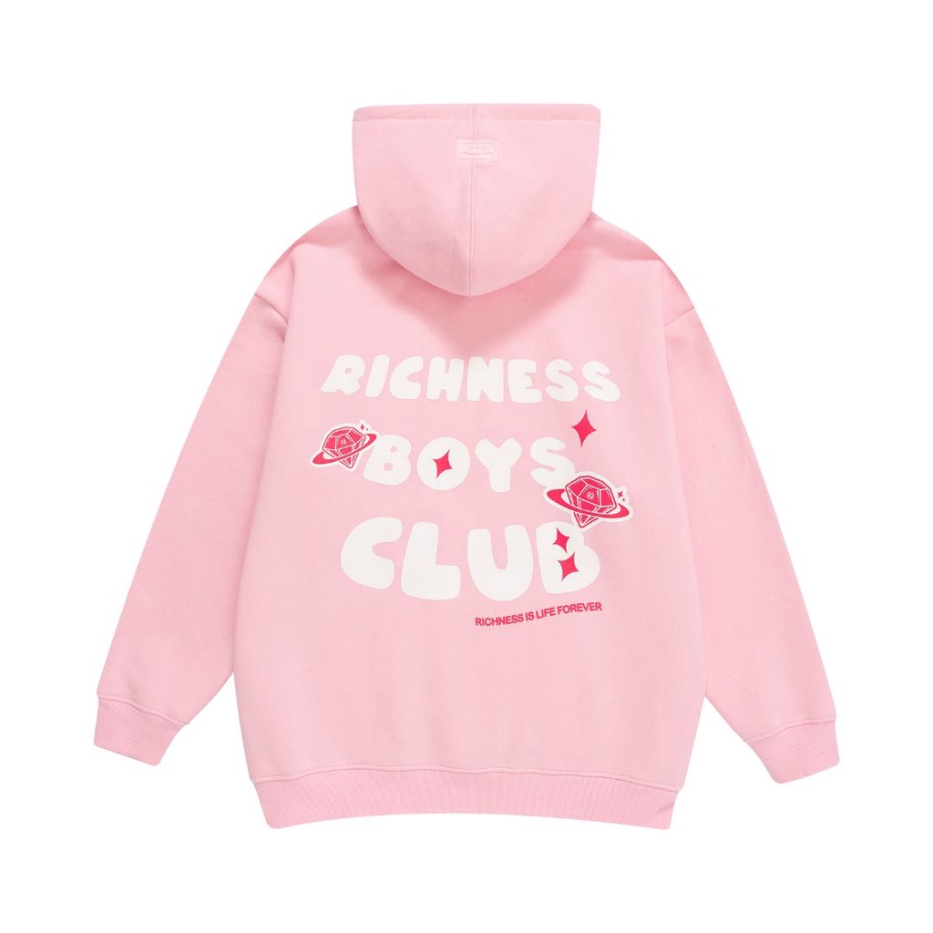 Áo Hoodie Richness - Diamond Boys Club Màu Hồng - 100% Local Brand Chính Hãng