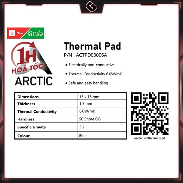 Miếng Dán Tản Nhiệt Arctic Thermal Pad 145mm x 145mm - Hàng Chính Hãng