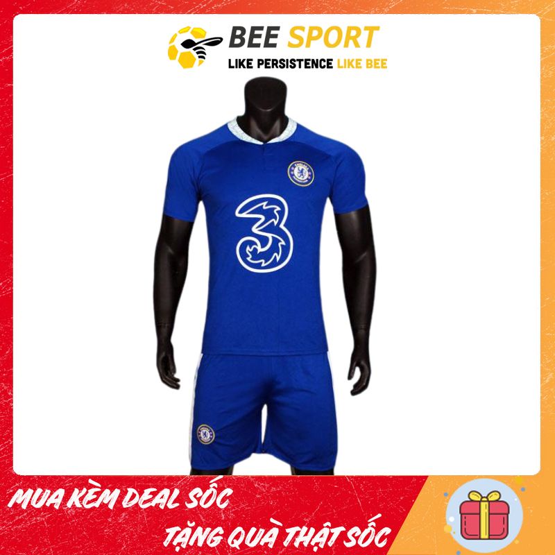 Áo bóng đá Chelsea - Áo đá banh thun lạnh cao cấp, thấm hút, thoáng mát,bền màu