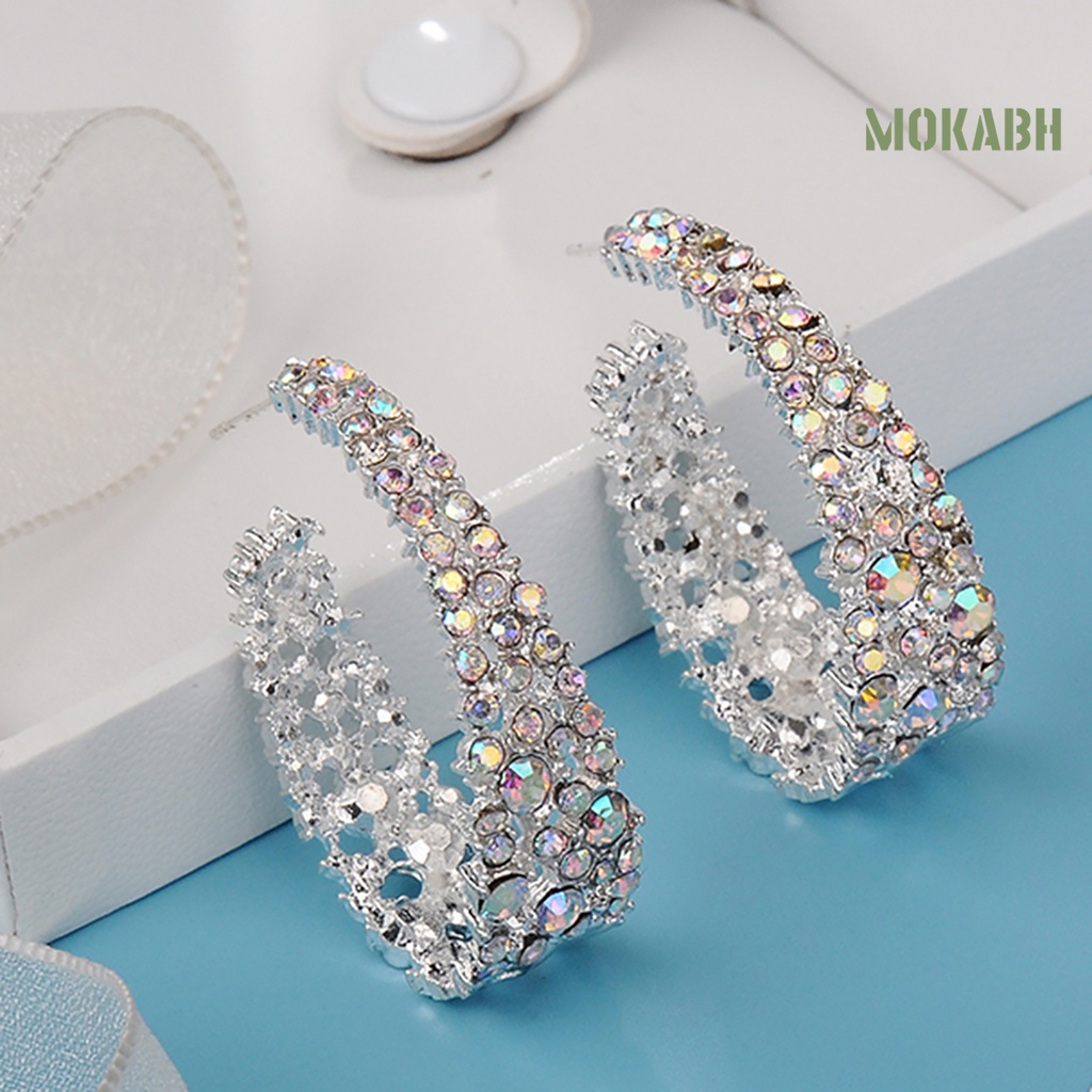 1 Đôi Bông Tai Hình Chữ C Thân Thiện Với Da