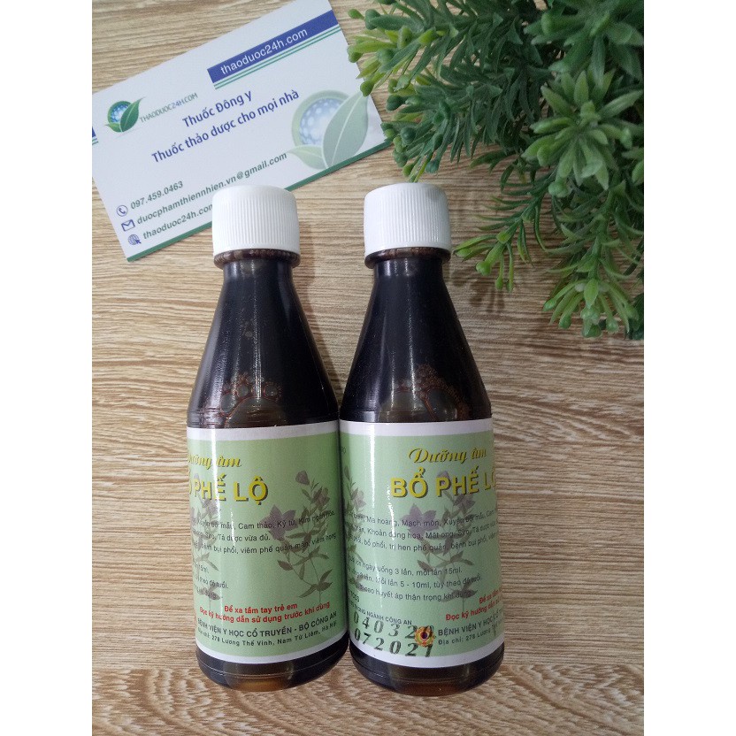 Siro dưỡng âm bổ phế lộ - cho viêm họng, viêm phế quản, sản phẩm của viện YHCT Bộ Công An