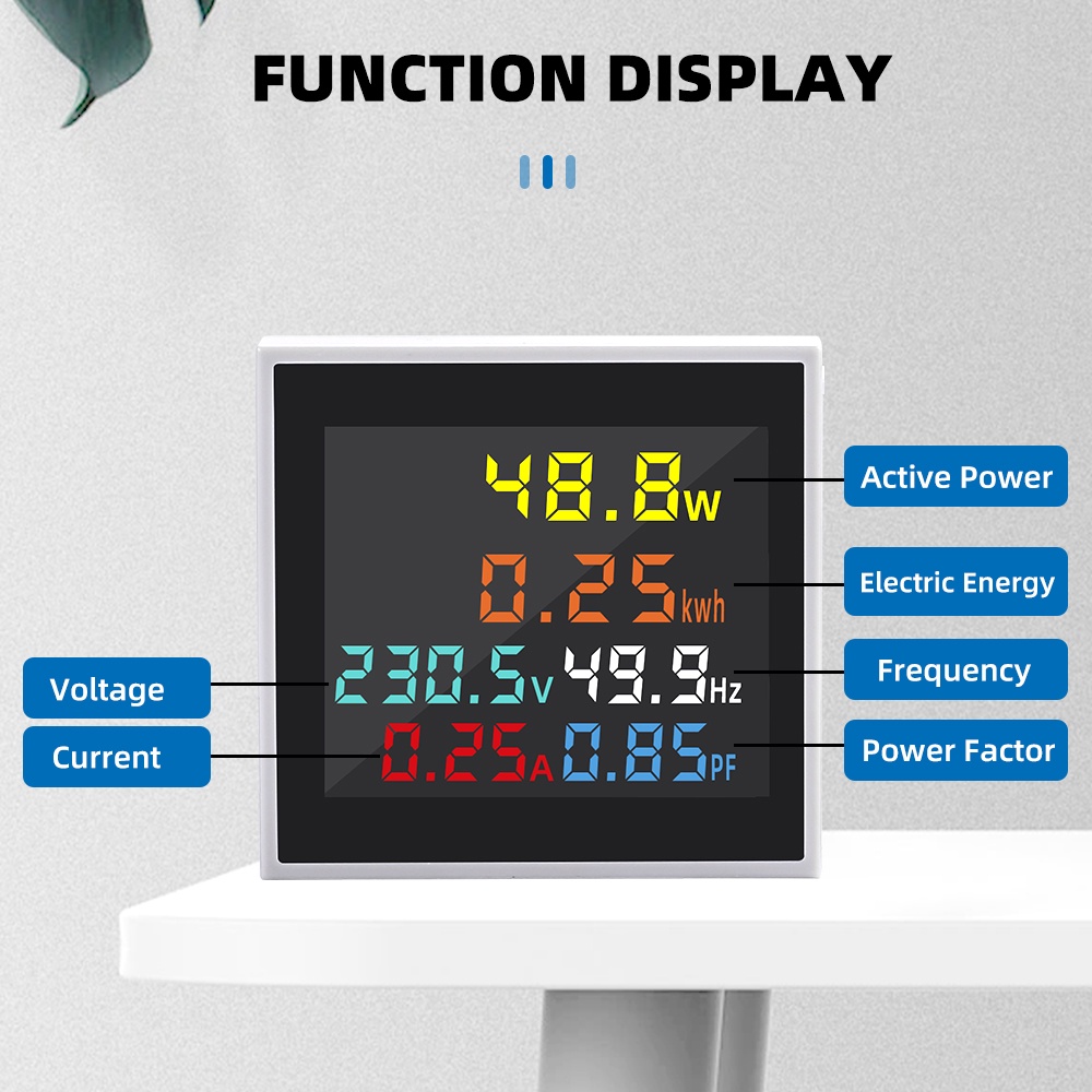 Đồng Hồ Đo Điện Áp Kỹ Thuật Số 6 Trong 1 D48-2058 AC 50-300V AC 250-450V 22MM
