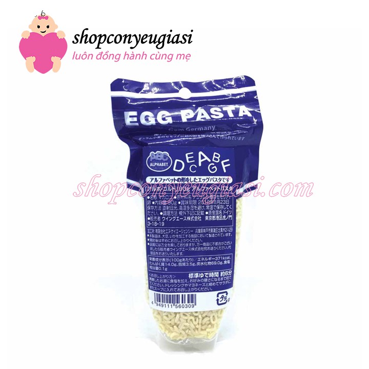 Nui Trứng Egg Pasta 90g Nhật Bản - Date 11/2020
