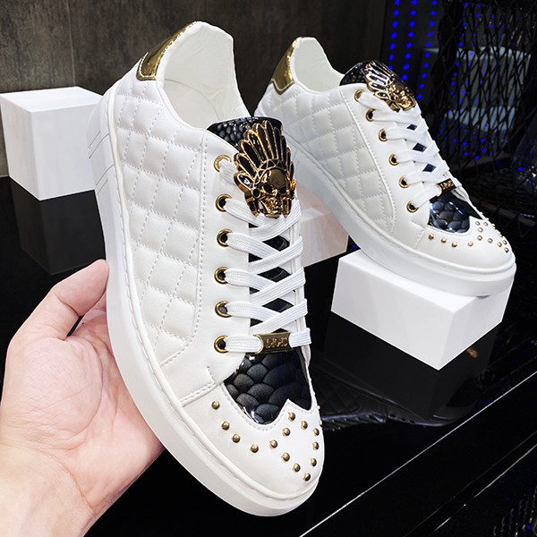 Giày sneaker nam họa tiết thổ dân vẩy cá chép đính đinh GT02 - Tặng ví cầm tay dài - Puno Official Store