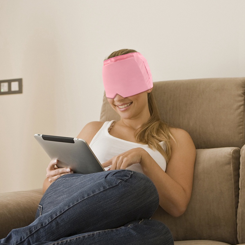 Băng Quấn Đầu Và Đầu Giảm Đau Có Hạt Gel Cho Liệu Pháp Nóng Lạnh Migraine