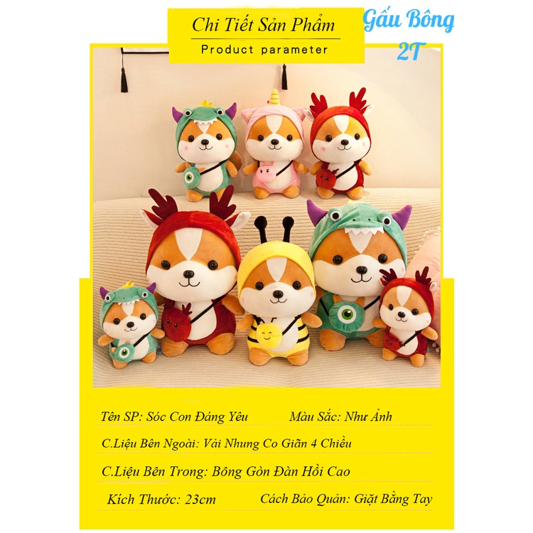 Gấu bông gối ôm chó shiba cosplay các con vật dễ thương đáng yêu ngộ nghĩnh hàng đẹp cao cấp