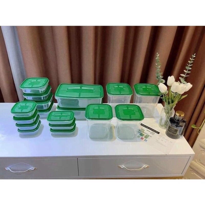 Bộ hộp 17 món để tủ lạnh. Hộp đựng thực phẩm