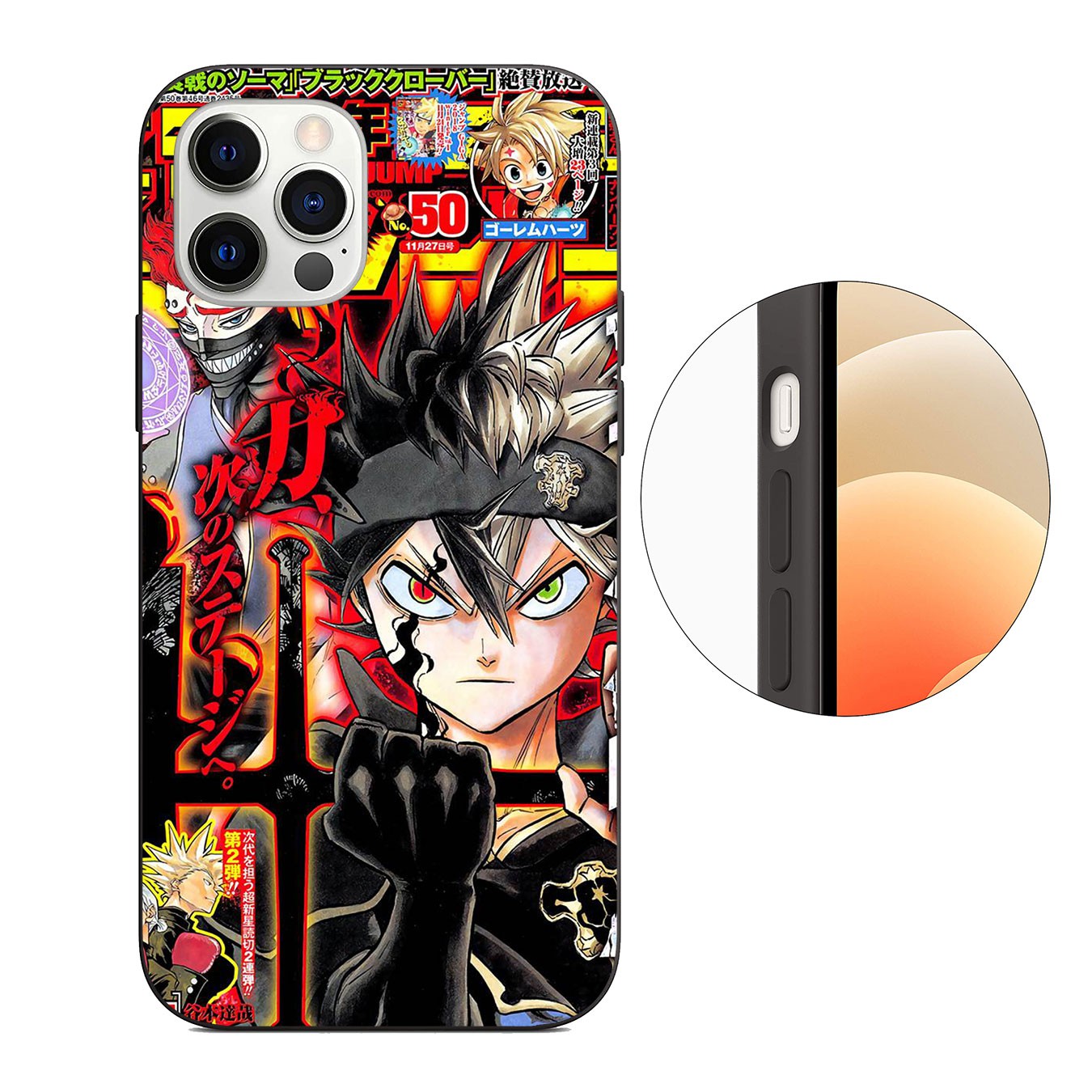 Samsung Galaxy A11 A31 A10 A20 A30 A50 A10S A20S A30S A50S A71 A51 Phone Case Soft Silicone Casing B25 Cartoon Black Clover Anime