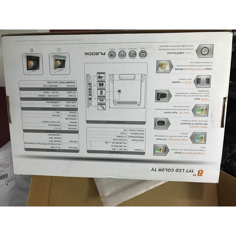  Màn TFT 8 ich hỗ trợ cổng AV Tivi tiện lợi cho xe hơi | BigBuy360 - bigbuy360.vn