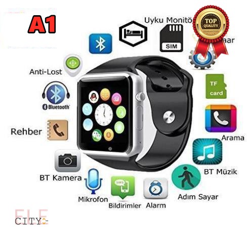 Ele】⚡⚡ĐỒNG HỒ THÔNG MINH A1 LẮP SIM NGHE GỌI - SMART WATCH A1 - ĐỒNG HỒ THÔNG MINH TRẺ EM