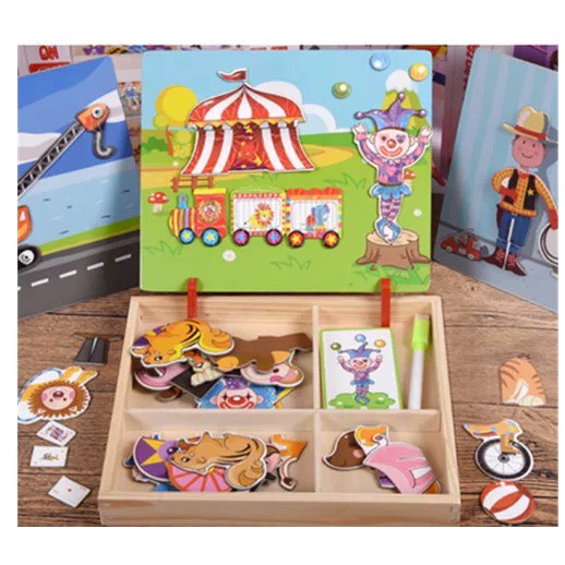 Bộ Ghép Hình Nam Châm Nhiều Chủ Đề Cho Bé Vui Chơi Sáng Tạo