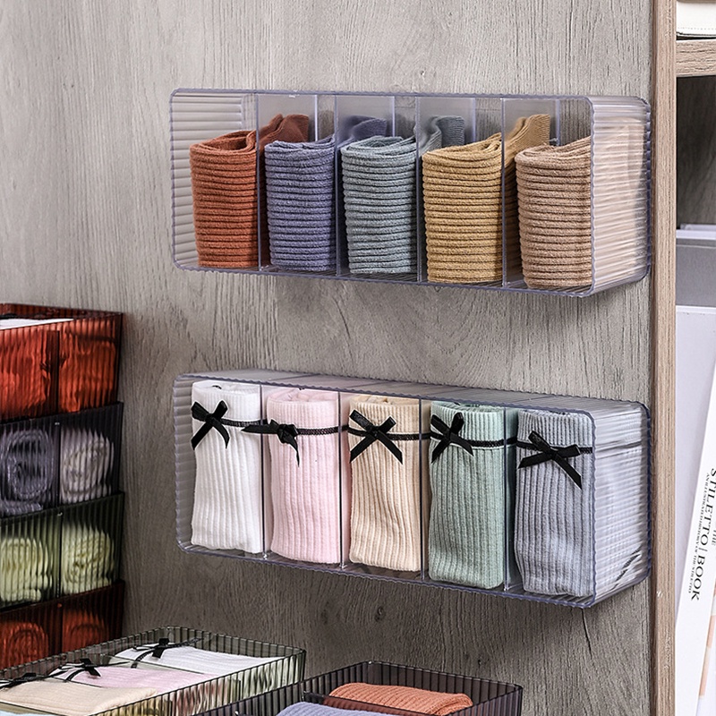 Hộp Đựng Đồ Lót / Vớ Treo Tường Chia Ngăn Tiện Lợi