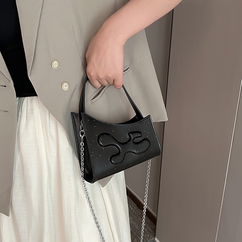 IELGY Túi Đeo Vai Họa Tiết Chấm Bi Phối Dây Xích Thời Trang Cho Nữ