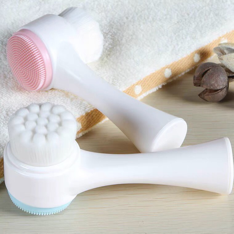 [Mua 2 giảm 4%] Cọ Rửa Mặt 2 Đầu Massage Mềm Mại Phong Cách Hàn Quốc