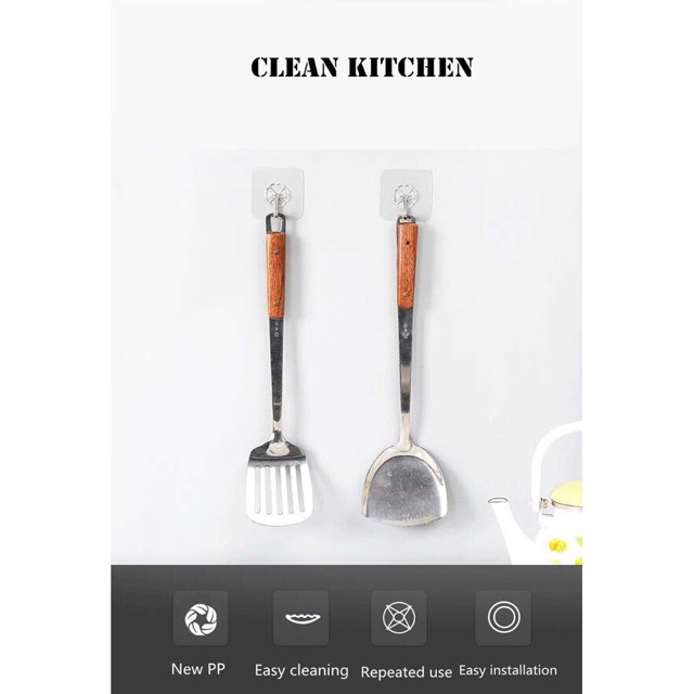 COMBO 5 Móc dán tường siêu dính chịu lực tới 10 kg đa năng cao cấp