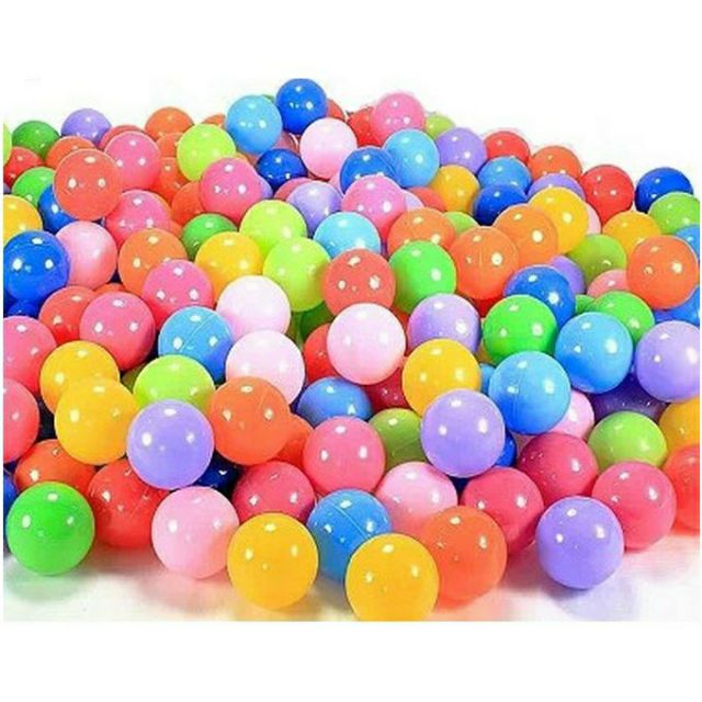 Túi 100 quả bóng nhựa nhiều màu cho bé