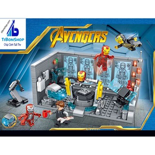 Lắp Ráp nhà máy Người sắt Iron man SUPER HEROES-Avenger