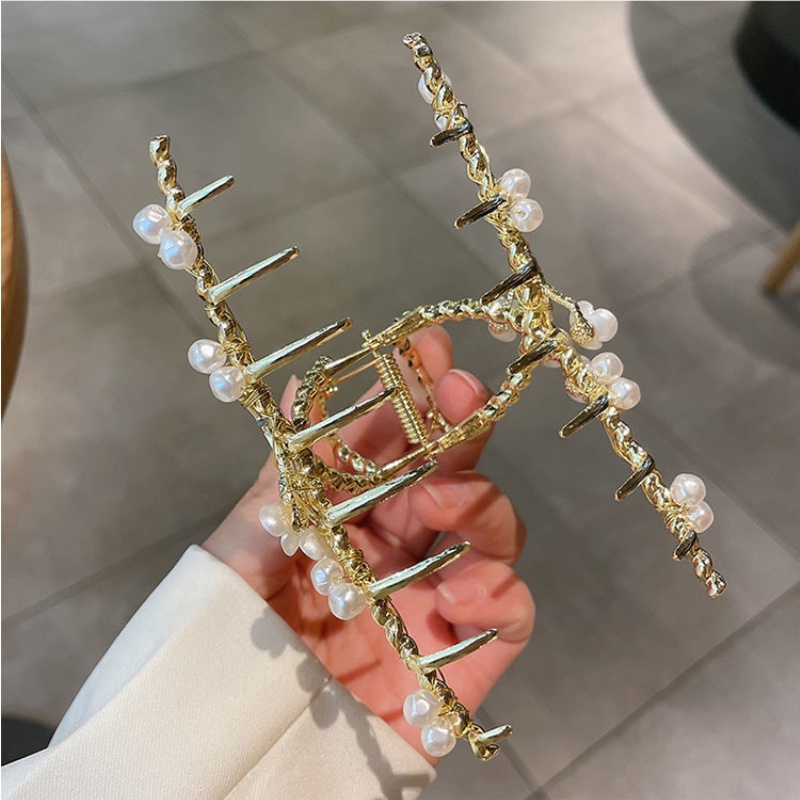 Kẹp Tóc Hình Hoa Đính Ngọc Trai Thời Trang Hàn Quốc Cho Nữ