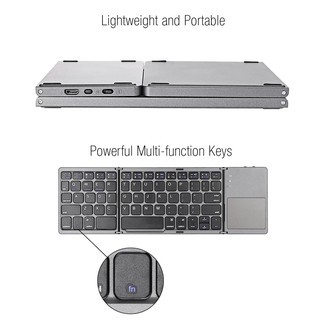 Hotselling⚡Bàn Phím Không Dây Mini Gấp Gọn Bluetooth Tích Hợp Touchpad B033