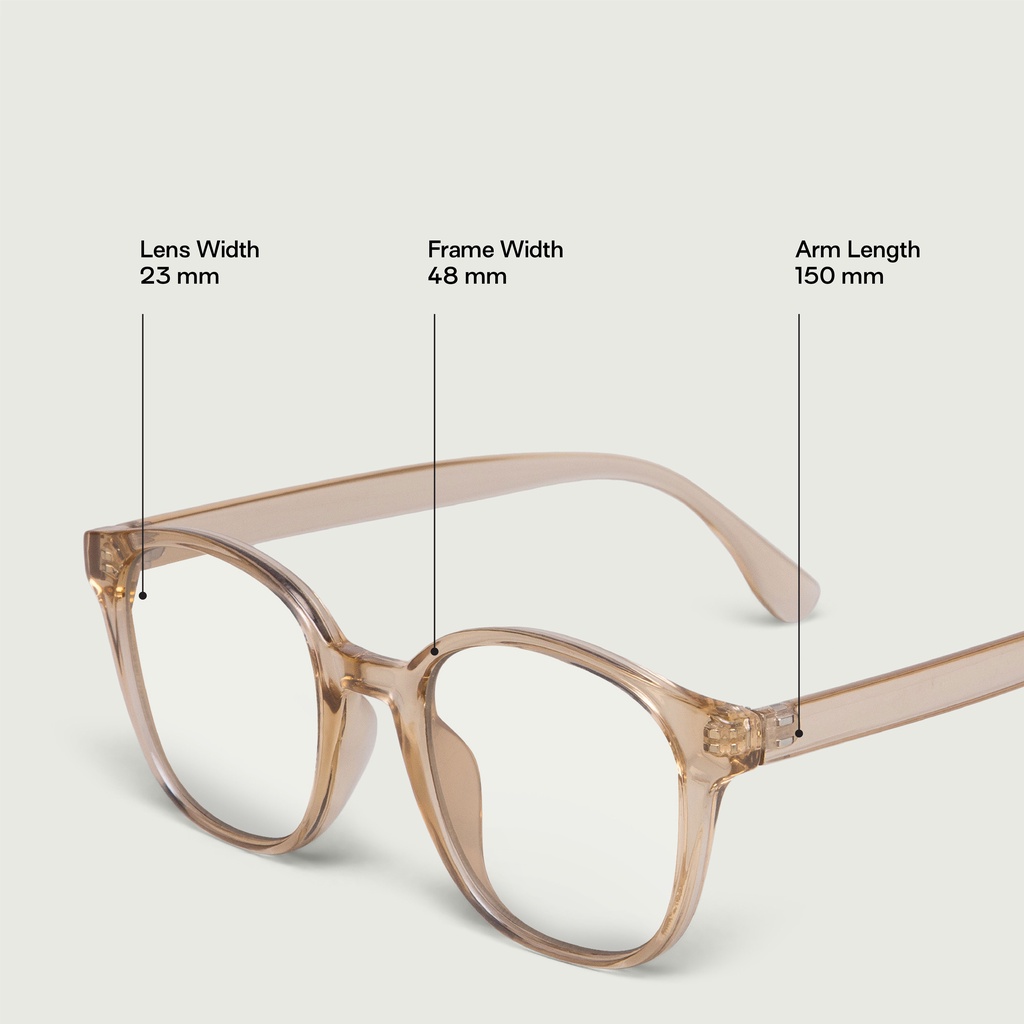 Kính Sunnies Studios Chống Ánh Sáng Xanh Gọng Vuông Neo Cornhusk