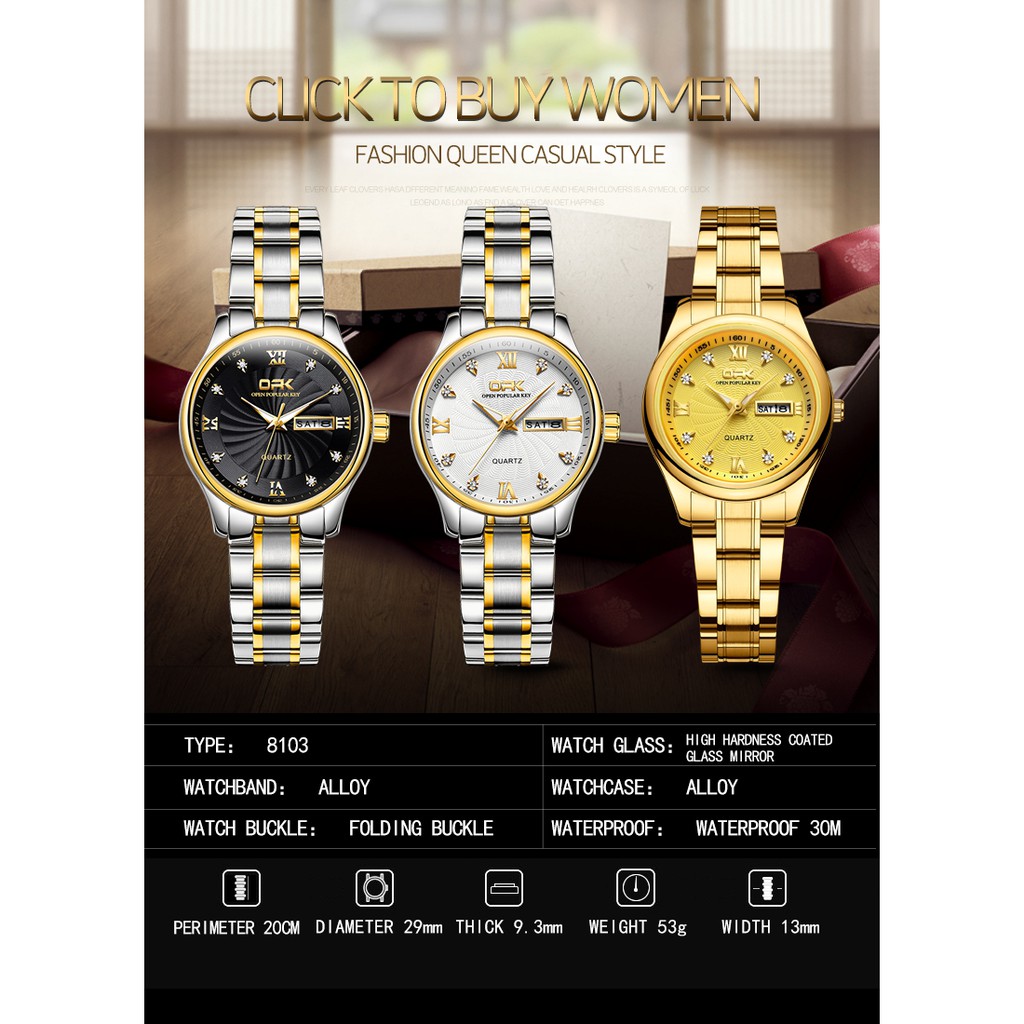 Đồng Hồ OLEVS 8103 Chống Thấm Nước Cho Nam Nữ | BigBuy360 - bigbuy360.vn