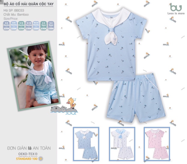 BU Baby Bộ Cộc Tay Cho Trẻ Em Dưới 4 Tuổi Kyomi Gift