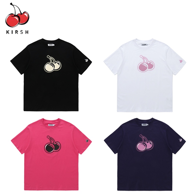 Áo Thun Nữ Ngắn Tay In Hình Quả cherry Thời Trang Hàn Quốc