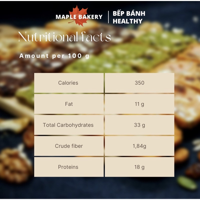 Bánh Biscotti healthy nguyên cám - Mix 3 vị