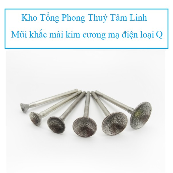 Mũi kim cương khắc tạo hình cầu loại Q| Kho tổng phong thủy tâm linh