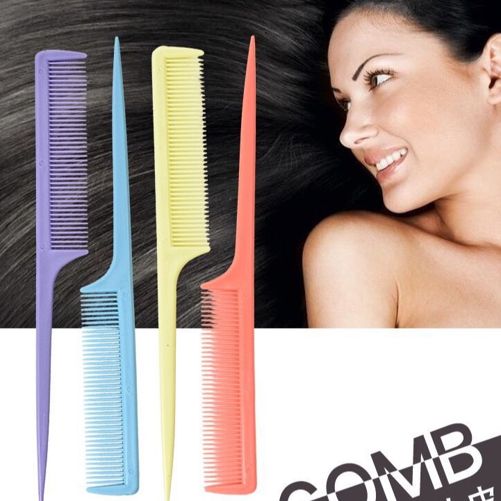 Lược Chải Tóc Răng Dày Chống Tĩnh Điện Thiết Kế Đuôi Nhọn Tiện Dụng