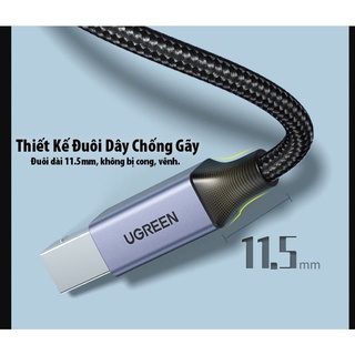Cáp USB-C sang USB-B máy in ( 1m  80805 , 2m 80807 ) Vỏ Nhôm - UGREEN