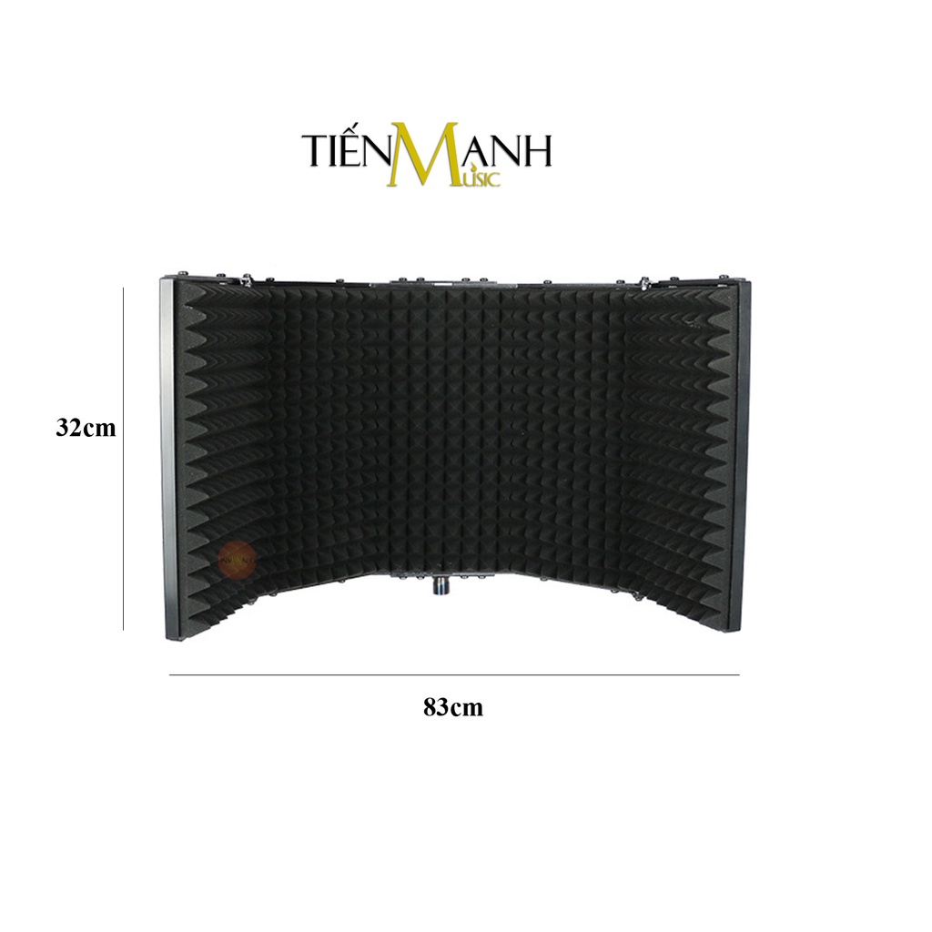 Màng Vách Chắn Tiêu Âm Cho Micro Phòng Thu Loại 5 Cánh Mic SIC-05 Vocal Booth Màn Tấm Khung Vành Chống Dội, Vang, Ồn