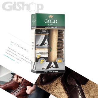Bộ Chăm Sóc Giày, Da GoldCare Bàn Chải Lông Ngựa và Tuýp kem GC1006