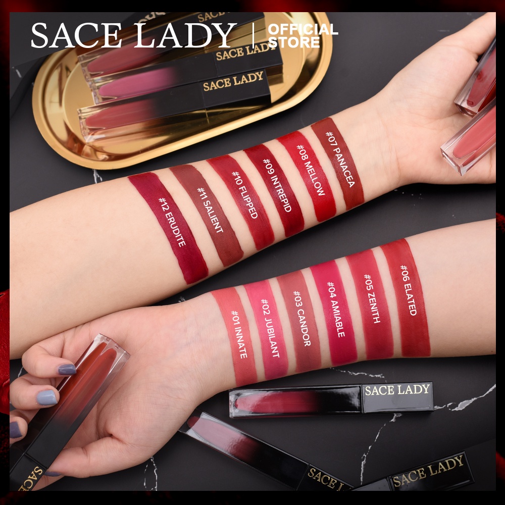 Son môi SACE LADY Velvet Tint nhiều màu tuỳ chọn 12 màu sắc 4g