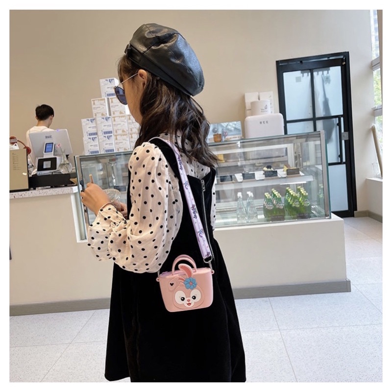 [SIZE MINI] Túi đeo chéo cho bé silicon hình thỏ Stella Lou, cáo Lina Bell xinh xắn cho bé phong cách Hàn Quốc