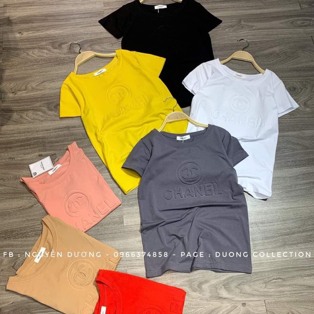 Áo phông nữ dập nổi