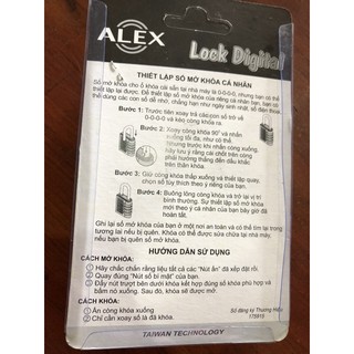 Ổ KHÓA SỐ MINI 3 SỐ ALEX