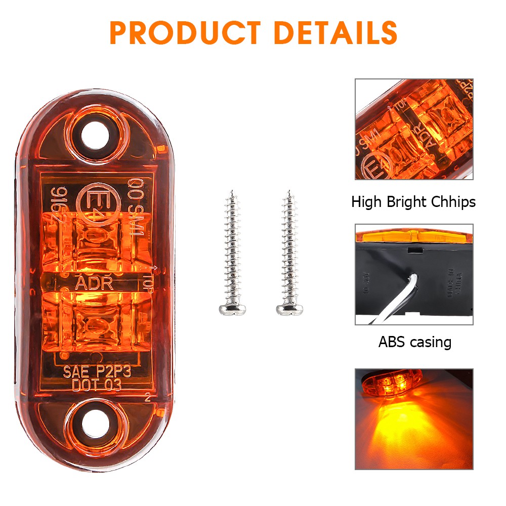 Đèn đánh dấu bên LED 1 mảnh 12V / 24V