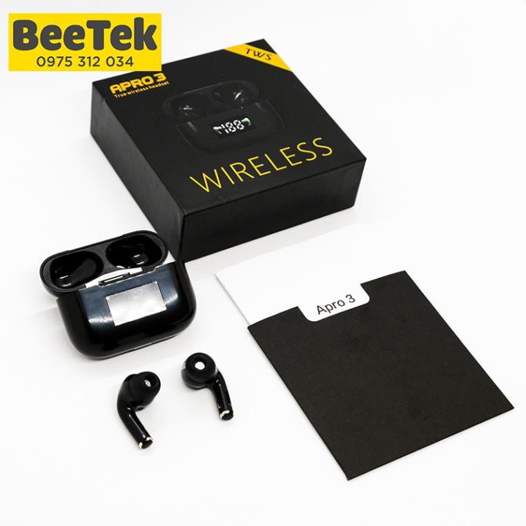 Tai nghe Blutooth Không dây Apro 3  True Wireless Công Nghệ 5.0 Kèm Đốc Sạc ,Cảm Biến Tự Động Kết Nối, Đàm thoại | BigBuy360 - bigbuy360.vn