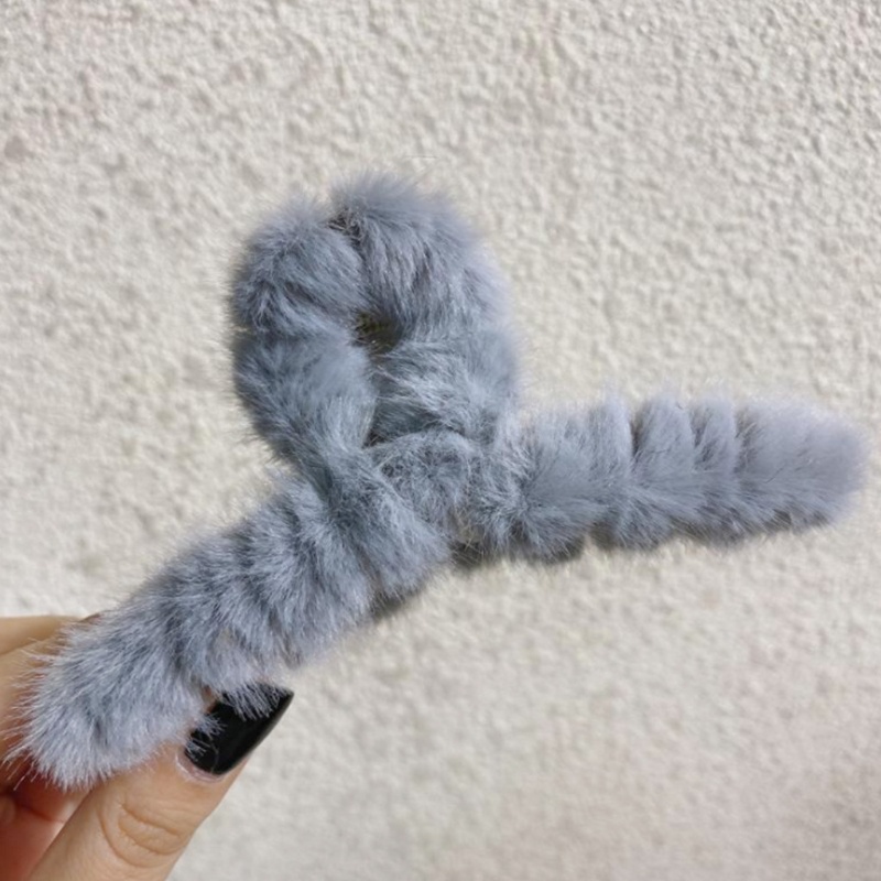 Kẹp Tóc Đuôi Ngựa Bằng Lông Nhung Chống Trượt Chắc Chắn