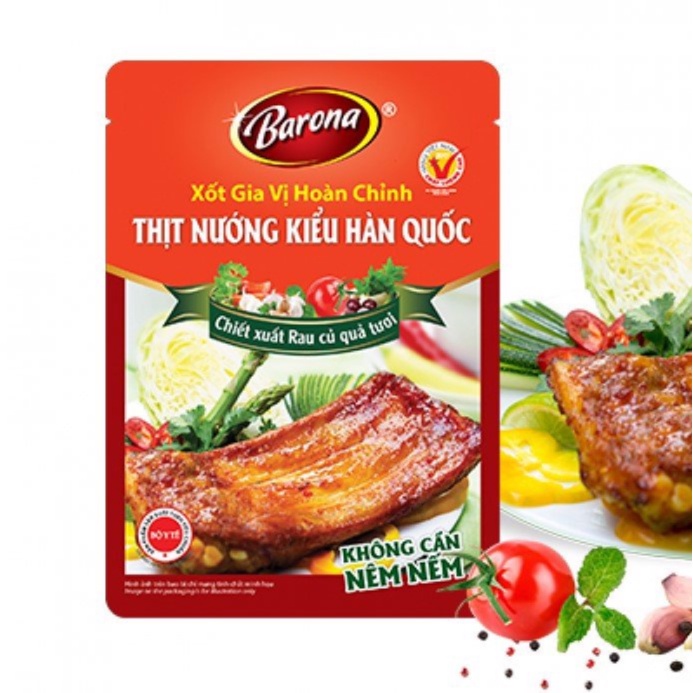 Xốt Gia Vị Hoàn Chỉnh Barona - Thịt Nướng Hàn Quốc 80g