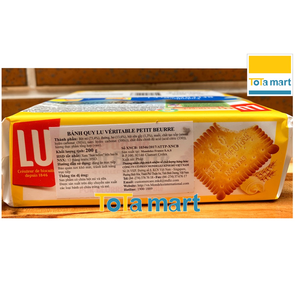Bánh quy bơ lạt LU Veritable Petit Beurre PHÁP gói 200g
