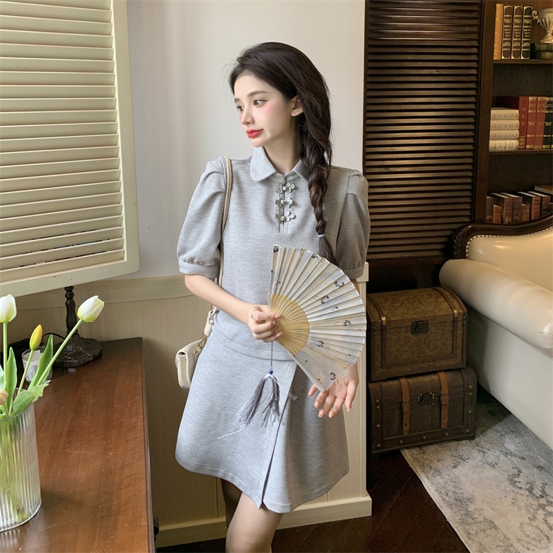 Áo Thun crop top Tay Phồng Dáng Rộng Phong Cách Hàn Quốc Thời Trang Cho Nữ