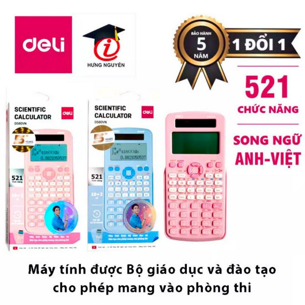 Máy Tính Deli D580VN (521 Tính Năng Như CASIO Fx-580VN X), Máy Tính Đạt Chuẩn Vào Phòng Thi