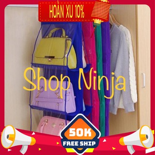 Giá treo túi xách 6 ngăn 3 tầng tiện dụng